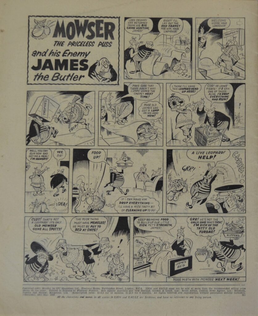 Lion And Eagle - Two Great Papers In One - The Show Must Go In With Iconic British Children' S Comics lion-and-eagle-10-may-1969-back-cover