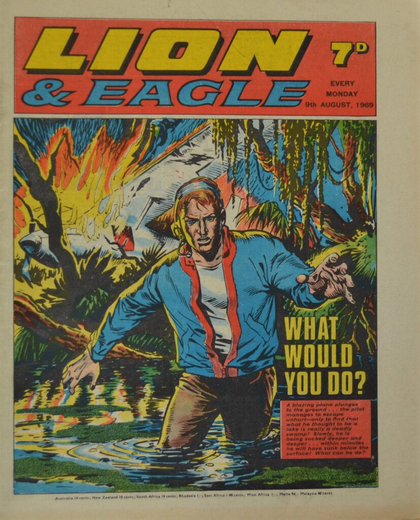 Lion And Eagle - Two Great Papers In One - The Show Must Go In With Iconic British Children' S Comics lion-and-eagle-9-august-1969