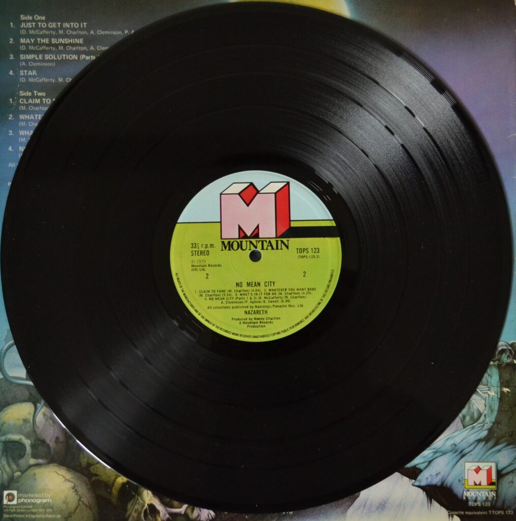 Nazareth - No Mean City, My Ticket To Your Fortune Heart nazareth-no-mean-city-record-side-two