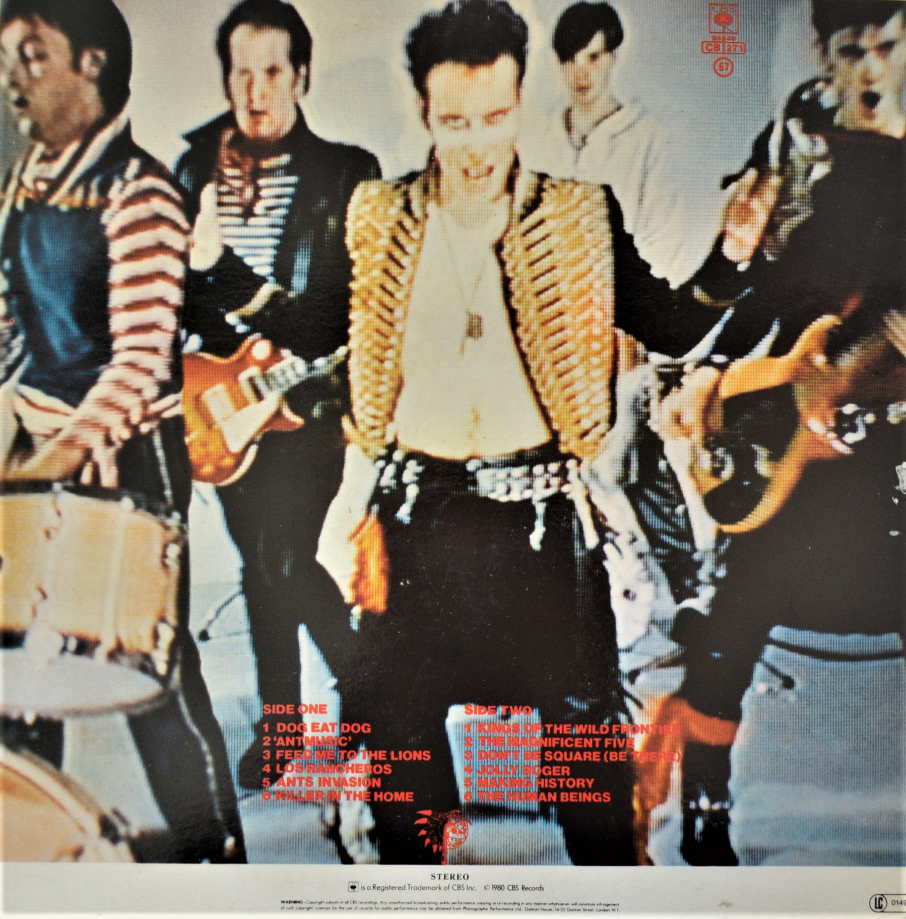 adam and the ants kings of the wild frontier back cover