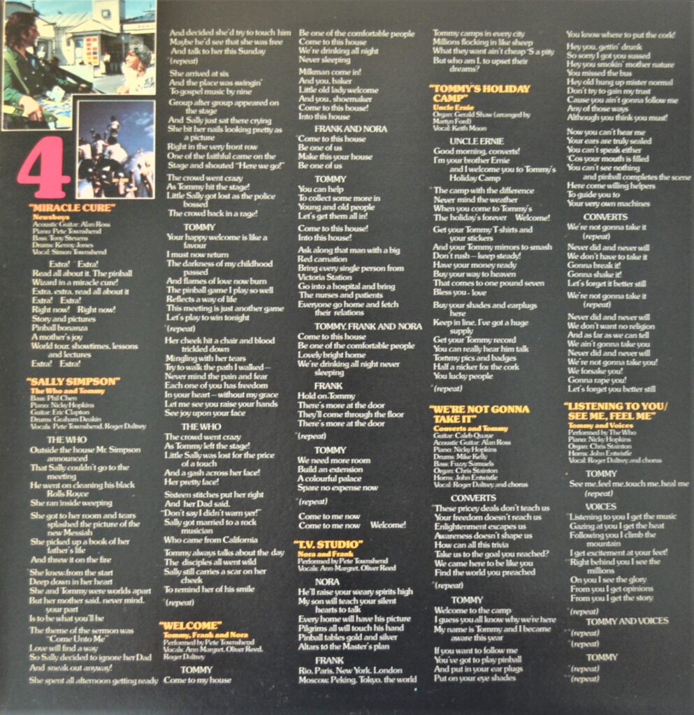 The Movie Tommy - I Believe In Love tommy-inner-sleeve-four