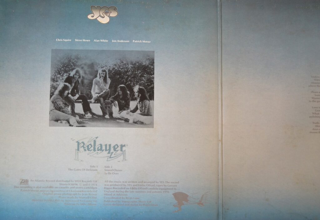 Yes - Relayer, Sound Chaser On The Gates Of Delirium yes-relayer-back-cover-gatefold-one-scaled