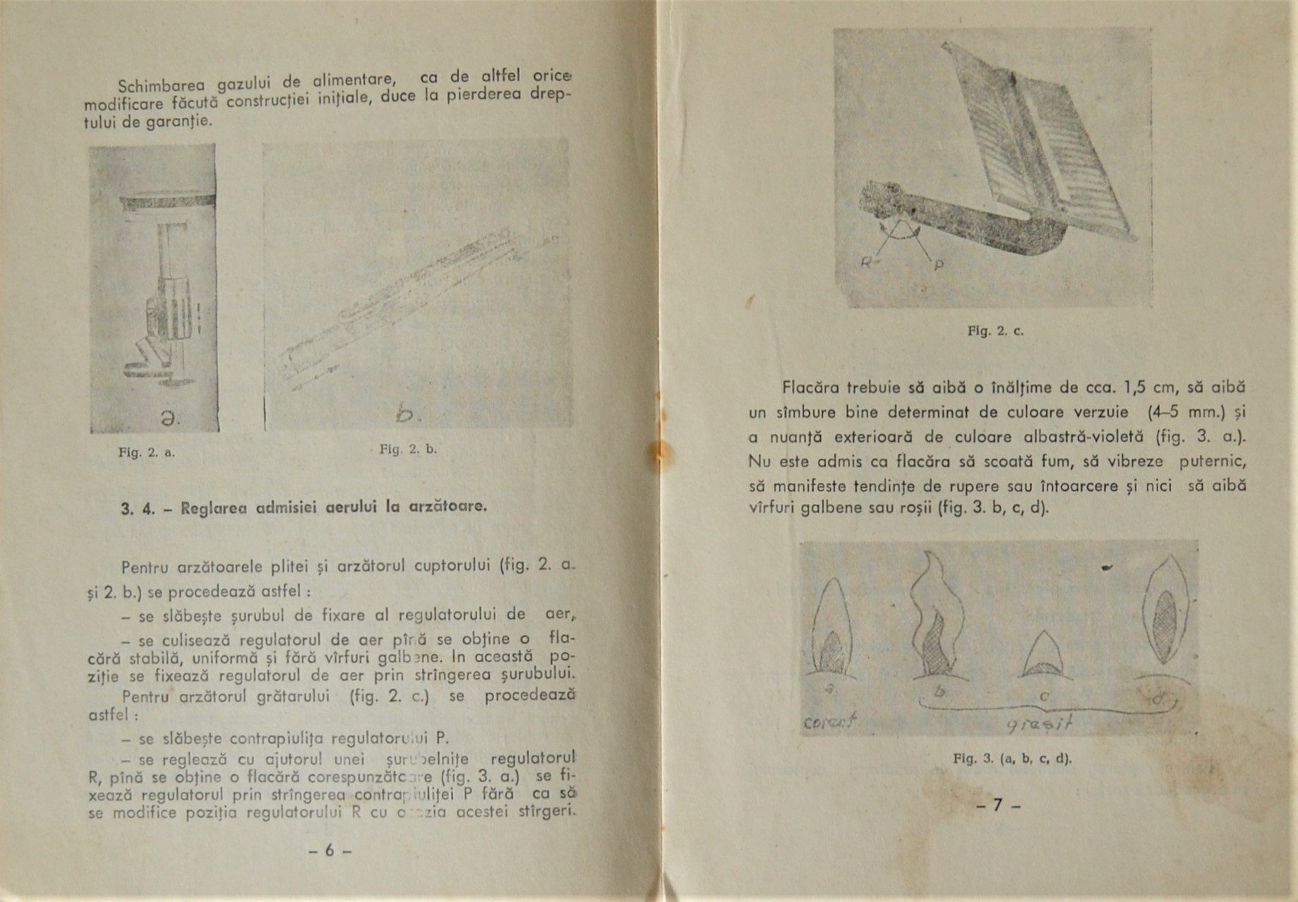 instructiuni de folosire pentru masina de gatit cu gaze modern pages 6 and 7