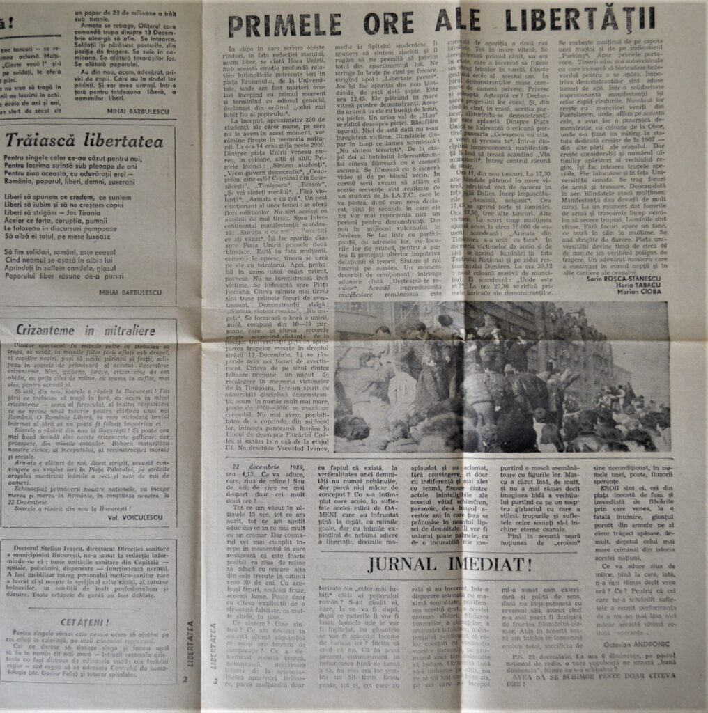 Libertatea: A Pioneering Odyssey In The Pursuit Of Truth libertatea-an-1-nr-1-pagina-2-si-3-b