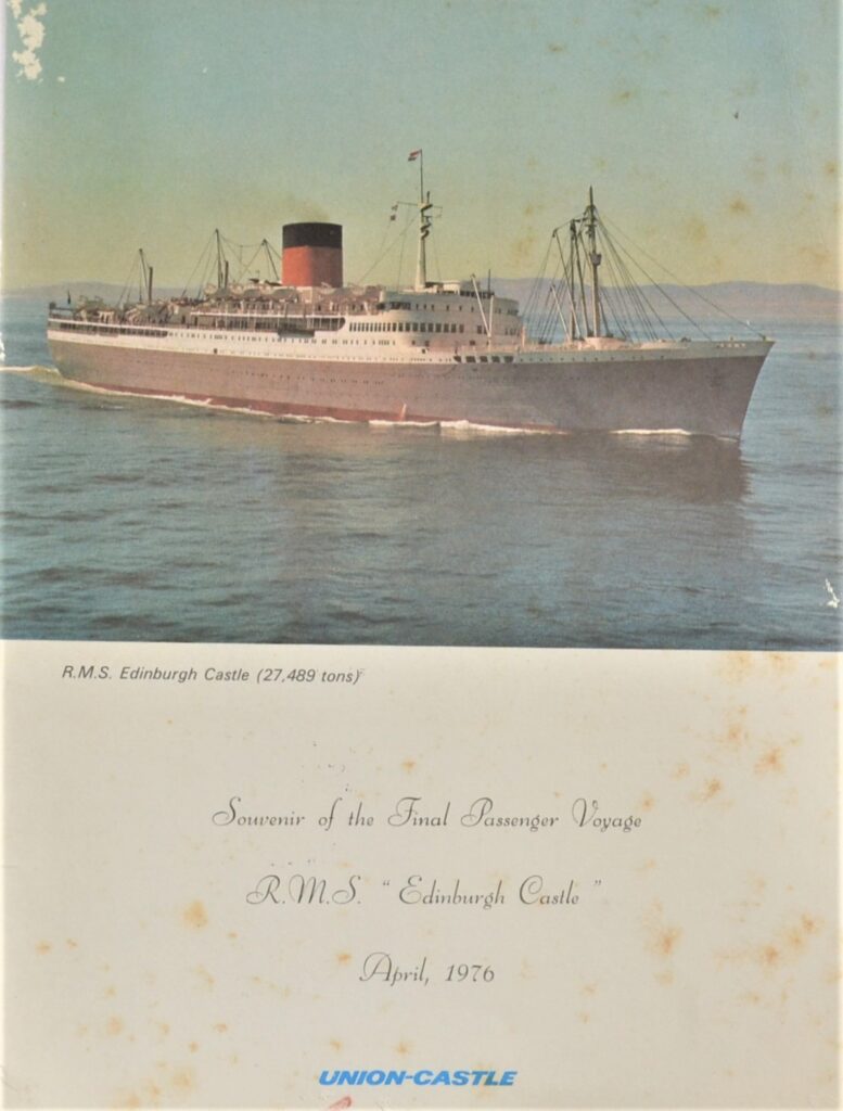 A Virtual Free Voyage Fueled By Love Around The World With Edinburgh Castle And A Farewell Dinner Menu - April 1976 rms-edinburgh-castle-april-1976