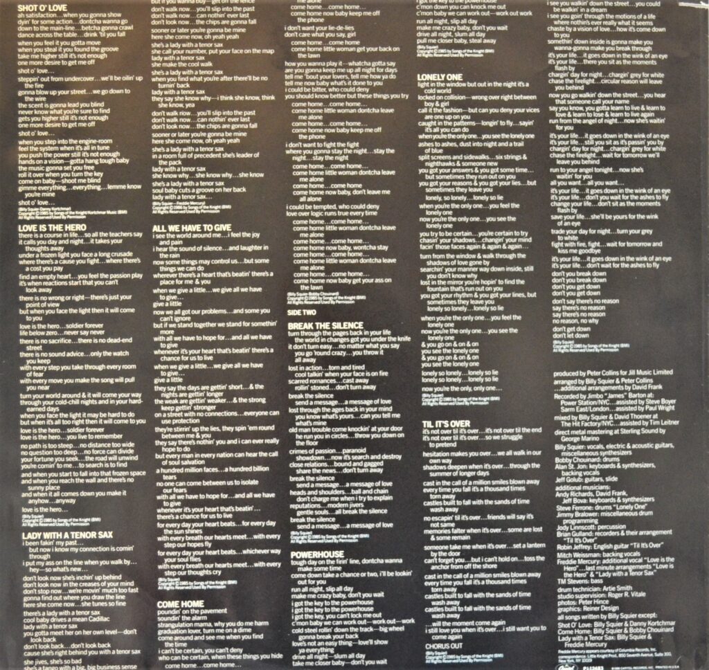 Billy Squier - Enough Is Enough, Only Love Is The Hero billy-squier-enough-is-enough-inner-sleeve-two.