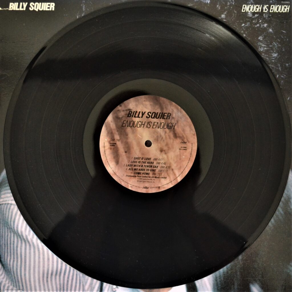 Billy Squier - Enough Is Enough, Only Love Is The Hero billy-squier-enough-is-enough-record-side-one.