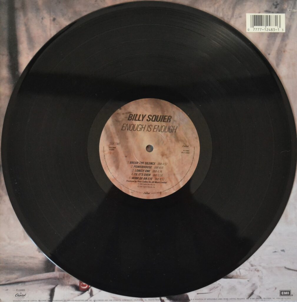 Billy Squier - Enough Is Enough, Only Love Is The Hero billy-squier-enough-is-enough-record-side-two