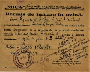 permis-comunist-de-intrare-in-uzina-mica-din-2-septembrie-1950