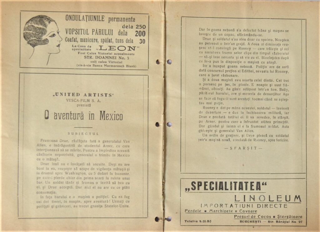 Worlds United By Love: 1936 Teatrul Cinema Arpa &Quot;Saptamana Rasului&Quot; teatrul-cinema-arpa-program-1936-c-saptamana-rasului-pages-10-and-11