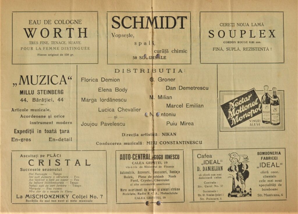 The Vaudeville: A Dive Into The 1936 Arpa &Quot;Rece Racoreala&Quot; teatrul-cinema-arpa-program-1936-d-rece-racoreala-pages-7-and-8.