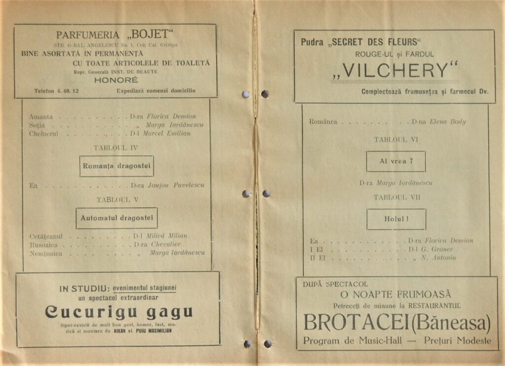 A Free Dive Into The Glamour And Gaiety Of A 1936 Vaudeville Program &Quot;Expre And Dinadins&Quot; teatrul-cinema-arpa-program-1936-e-expre-si-dinadins-pages-3-and-4.j