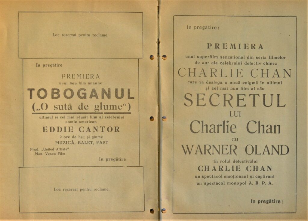 Unraveling The Charm Of The 1936 Arpa Cinema Program teatrul-cinema-arpa-program-1936-b-pages-11-and-12