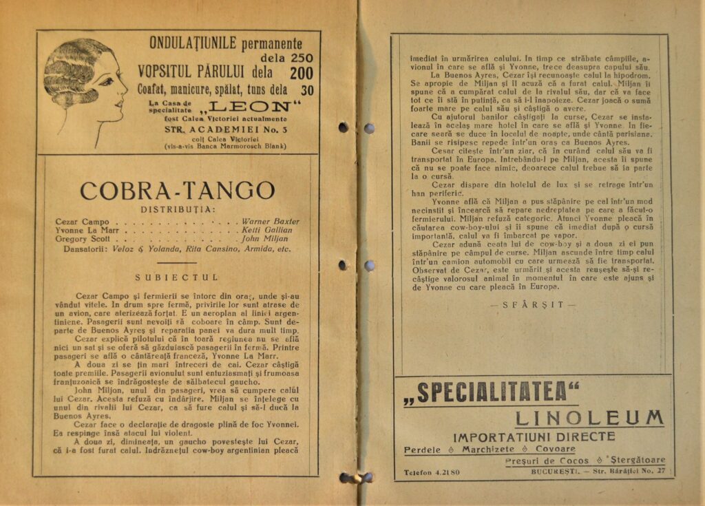 Rediscovering The Magic Of Teatrul Cinema Arpa'S 1936 Program - Luna Bucuriilor teatrul-cinema-arpa-program-1936-pages-10-and-11