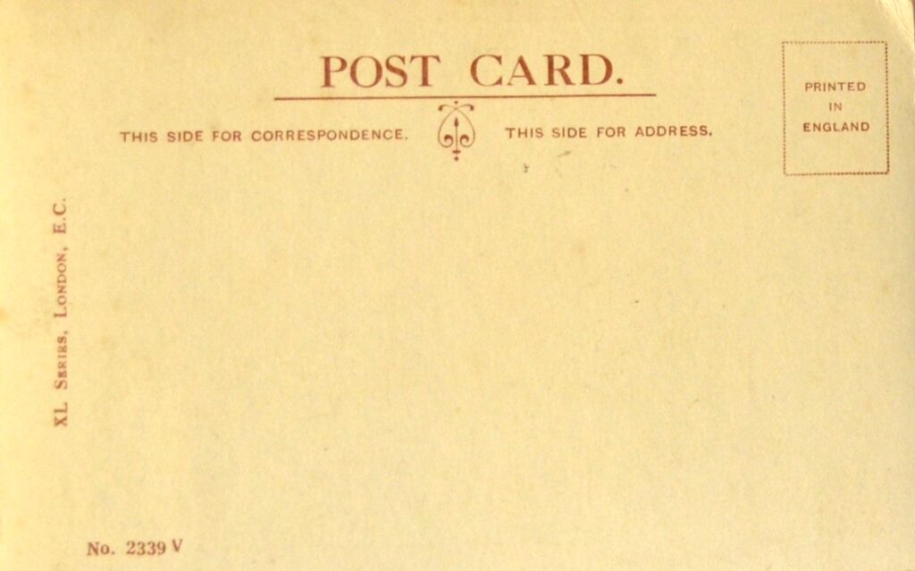 Vintage Postcard -The Allure Of Love With Silver Wedding Day postcard-silver-wedding-day-back-cover.