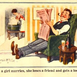 postcard-when-a-girl-marries-she-loses-a-friend-and-gets-a-lodger