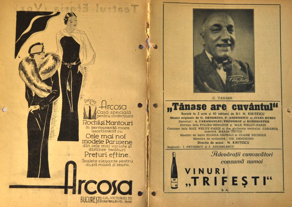Theaters Eforia, Comoedia And Constantin Tanase: The World Of Vaudeville teatrul-eforia-vox-tanase-are-cuvantul-pages-1-and-2