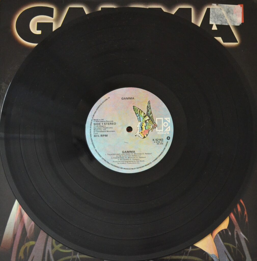 Gamma - Fight To The Finish With Thunder And Lightning gamma-record-side-one.