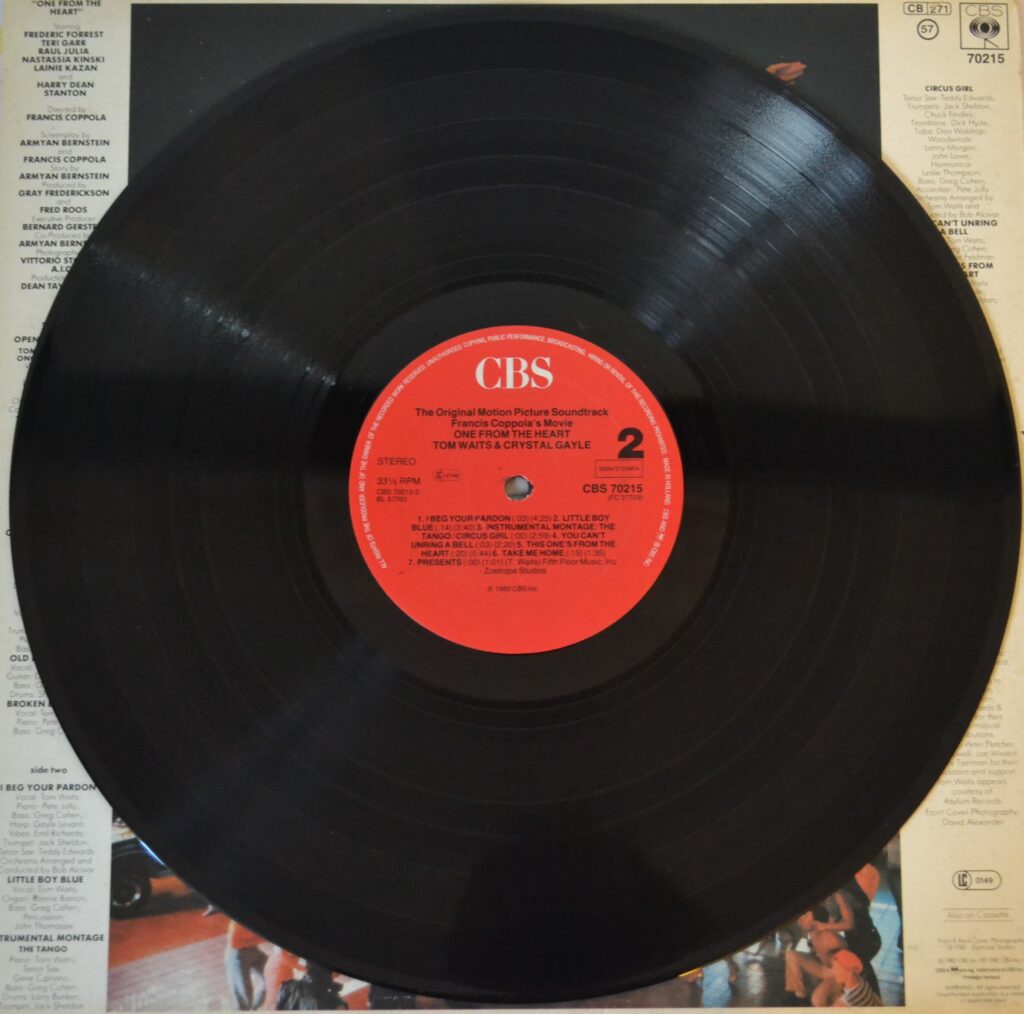 Tom Waits And Chrystal Gayle - One From The Heart one-from-the-heart-back-record-side-two