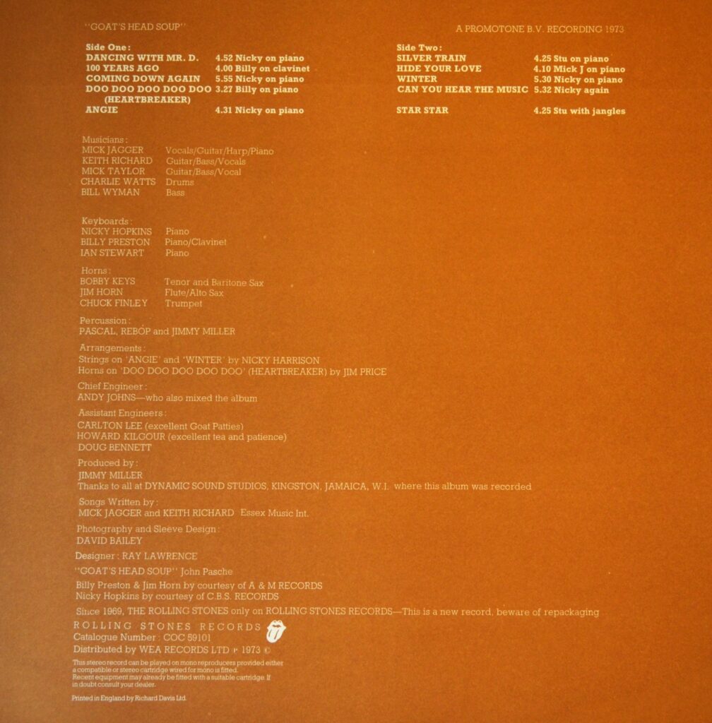 The Rolling Stones – Goats Head Soup, Hide Your Love the-rolling-stones-goats-head-soup-inner-sleeve-two.