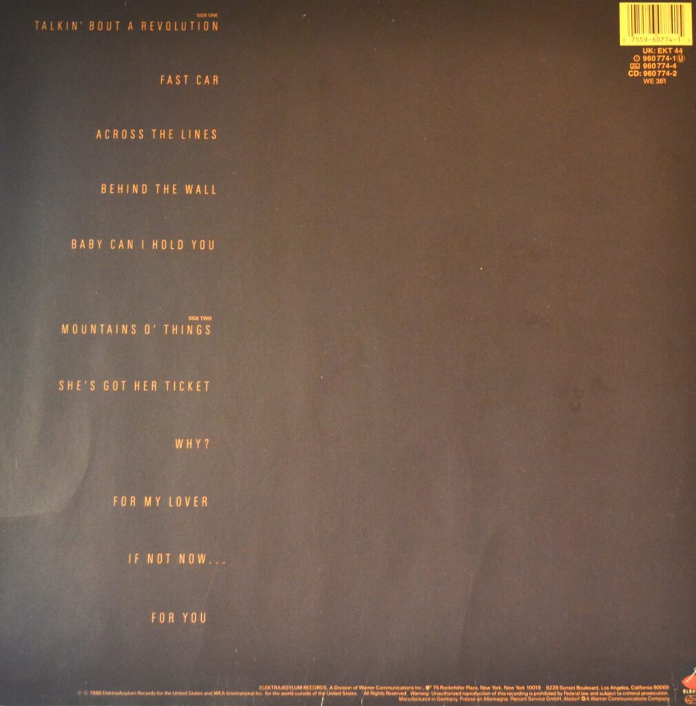 Tracy Chapman - Any Love From You tracy-chapman-back-cover