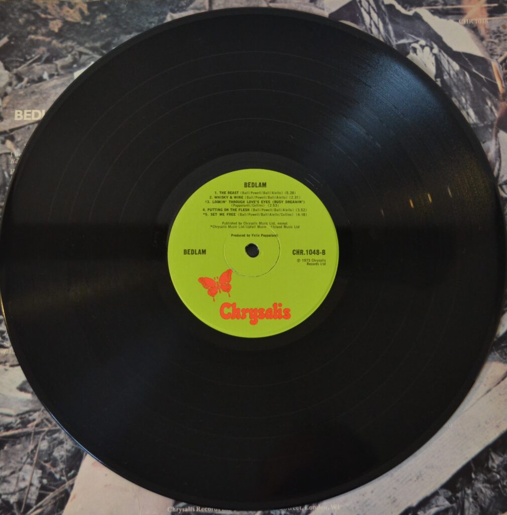 Bedlam - Set Me Free, &Quot;Fire&Quot; In My Body bedlam-record-side-two.