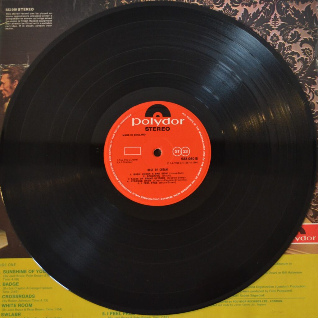 Cream - Best Of And Sunshine Of Your Love cream-best-of-cream-record-side-two
