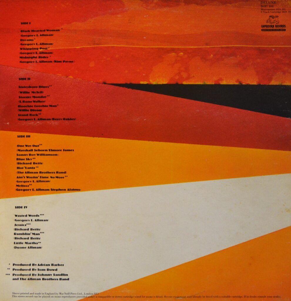 The Allman Brothers Band -The Road Goes On Forever When You Turn Your Love My Way the-allman-brothers-band-the-road-goes-on-forever-back-cover.