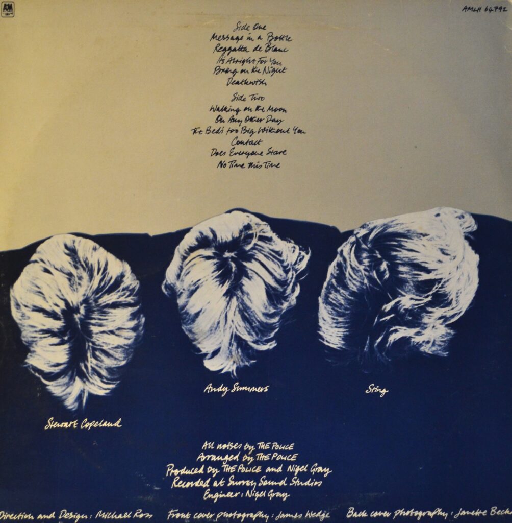 The Police - Reggatta De Blanc, Walking On The Moon the-police-reggatta-de-blanc-back-cover.