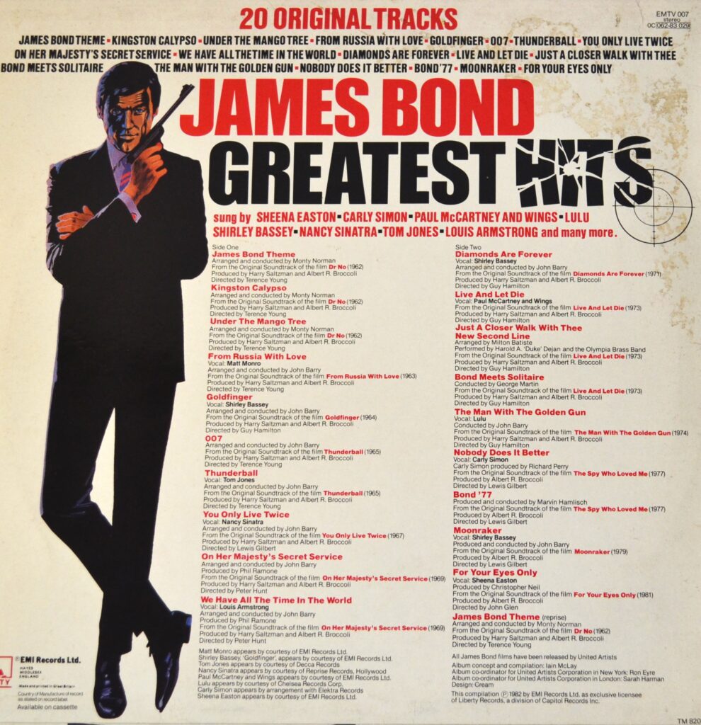 James Bond - Greatest Hits - From Russia With Love james-bond-greatest-hits-back-cover