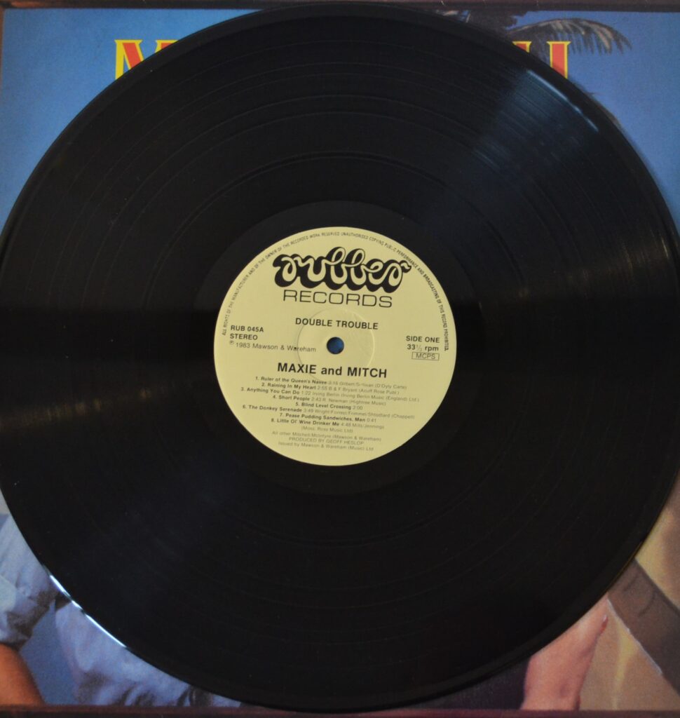 Double Trouble By Maxie And Mitch - Raining In My Heart maxie-mitch-double-trouble-record-side-one