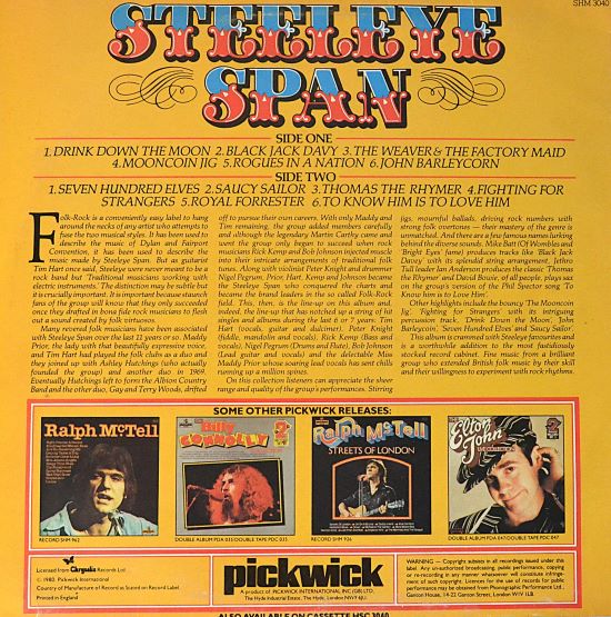 Spinning The Past: Why Steeleye Span Album - Is The Ultimate Powerhouse Gateway Into Electric Folk steeleye-span-album-back-cover