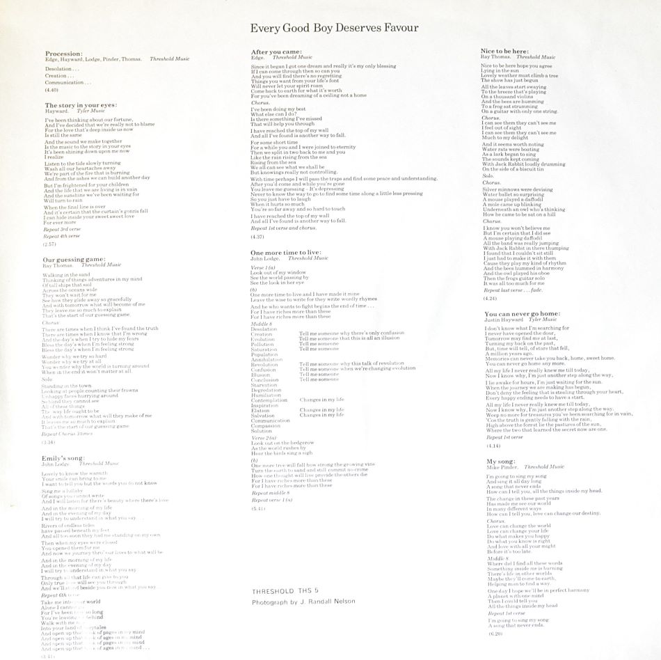 From Treble Clefs To Cosmic Prog: Why Every Good Boy Deserves Favour Belongs In Every Vinyl Lover’s Collection the-moody-blues-every-good-boy-deserves-favour-lyrics-sheet-one