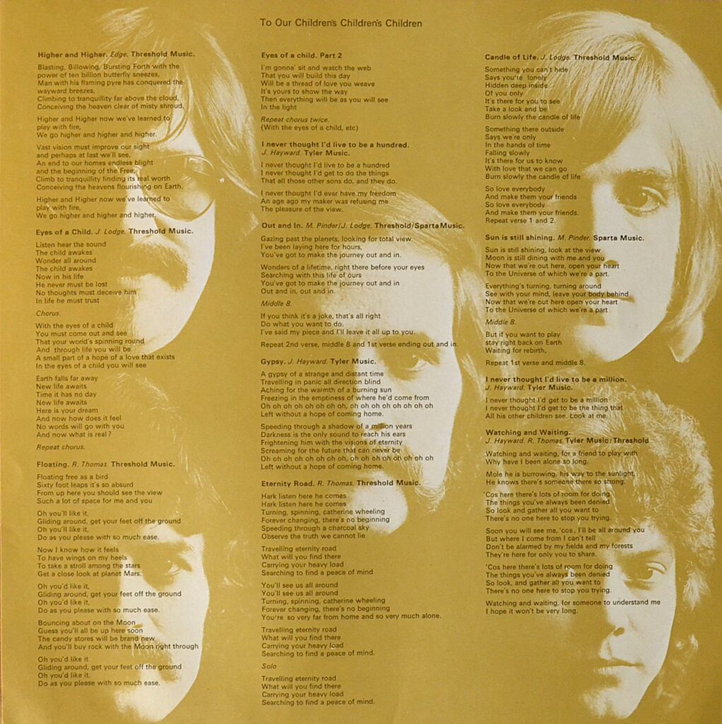 Why To Our Children’s Children’s Children Is The Moody Blues’ Warmest Trip Into Space the-moody-blues-to-our-childrens-childrens-children-lyrics-sheet.