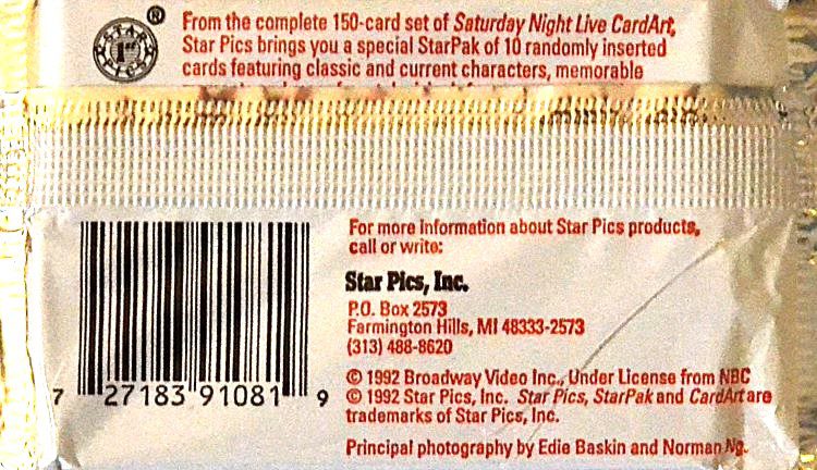 vintage-1992-saturday-night-live-SNL-rare-trading-cards-factory-sealed-10-collectable-cards-back-cover