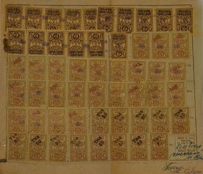 foaie-de-cotizatie-la-cartea-de-munca-1946-tamplar-stamps